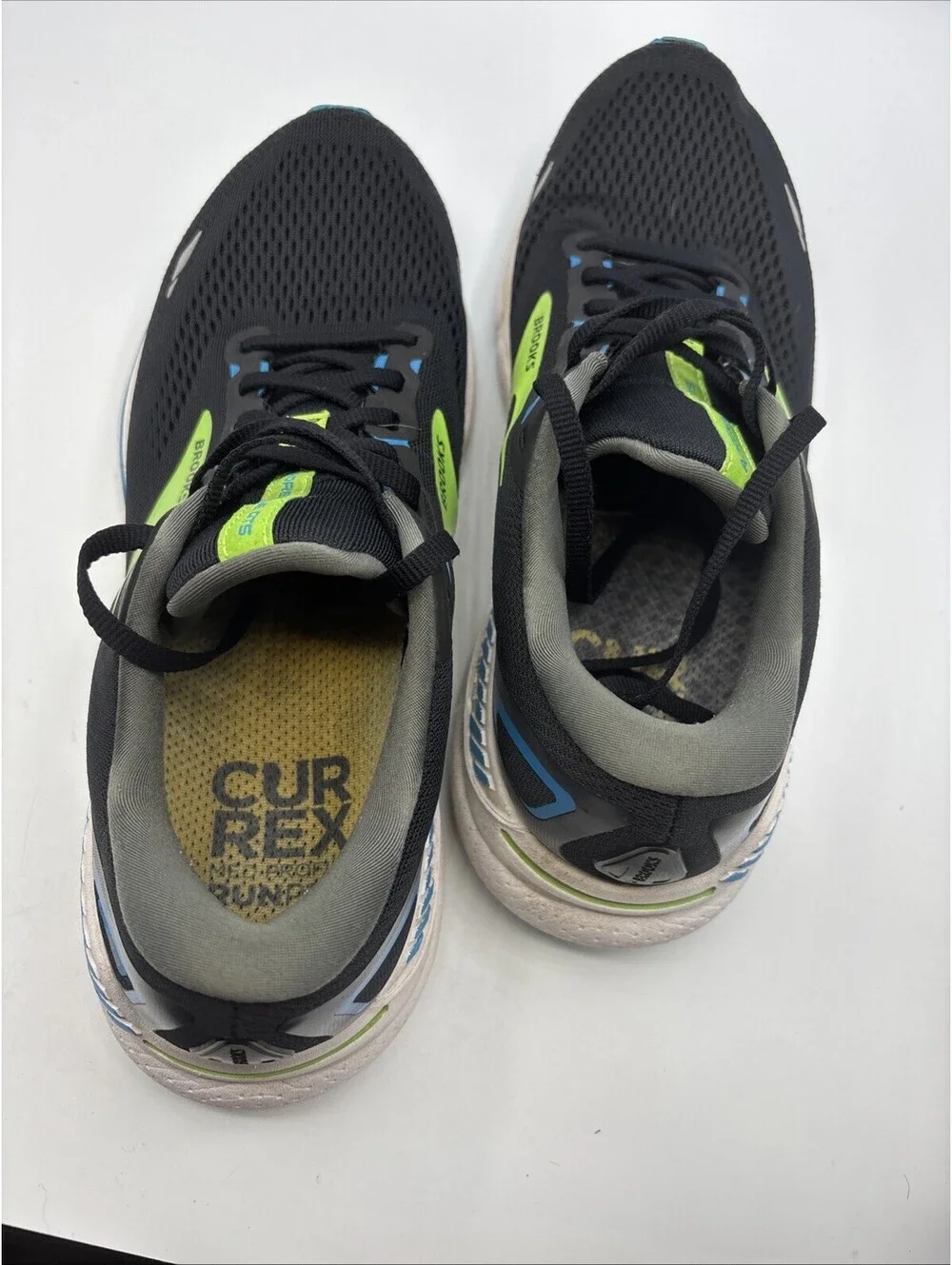 Brooks Adrenaline 23 Shoes Black Green Running Sneakers Athletic Size 9.5